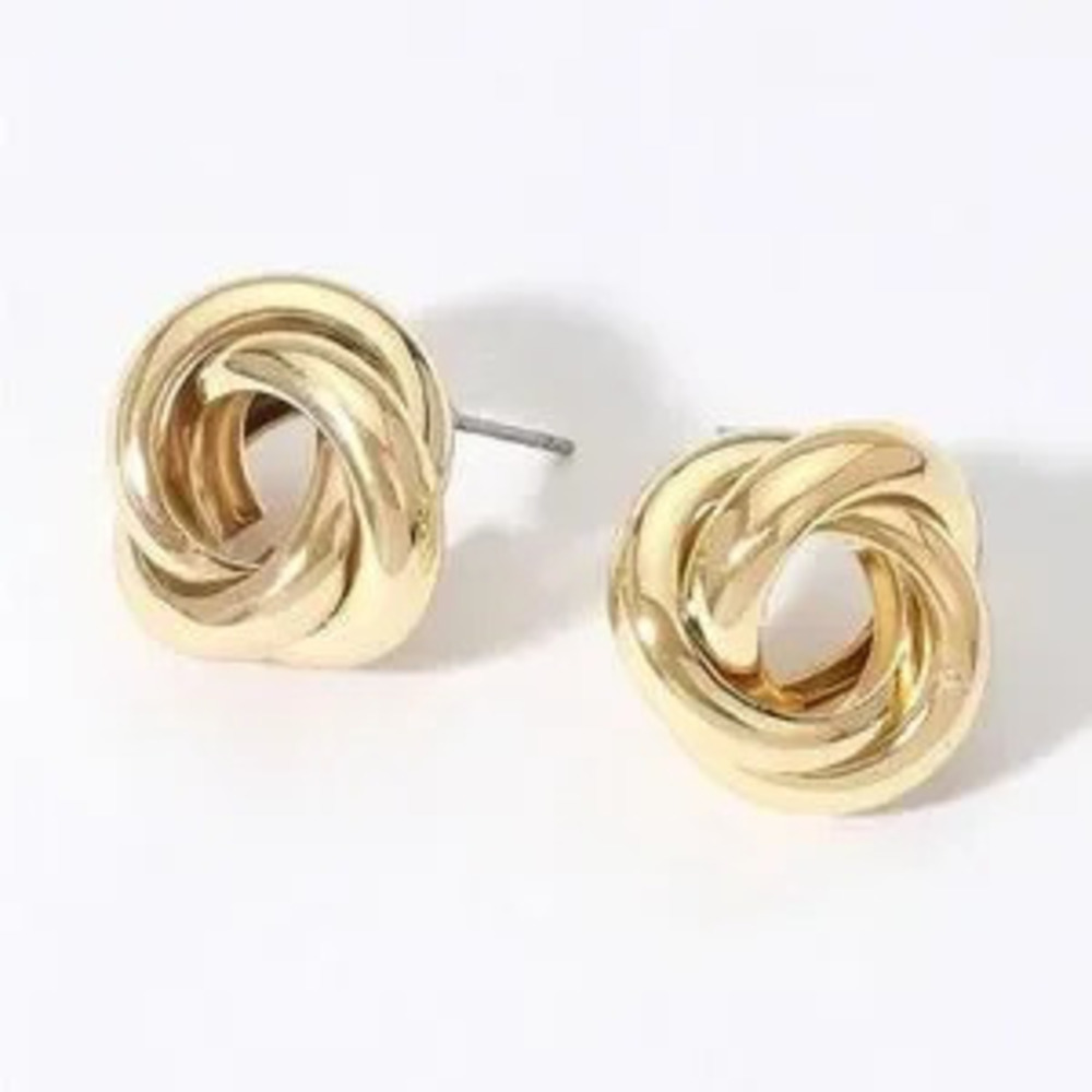 Gold Knot Earrings (7123)